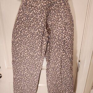 wild fable Beige and Gray Leopard Print Wide Leg Jeans